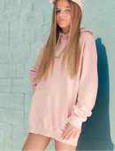 Teenager in Pink Hoodie Made from Organic Cotton