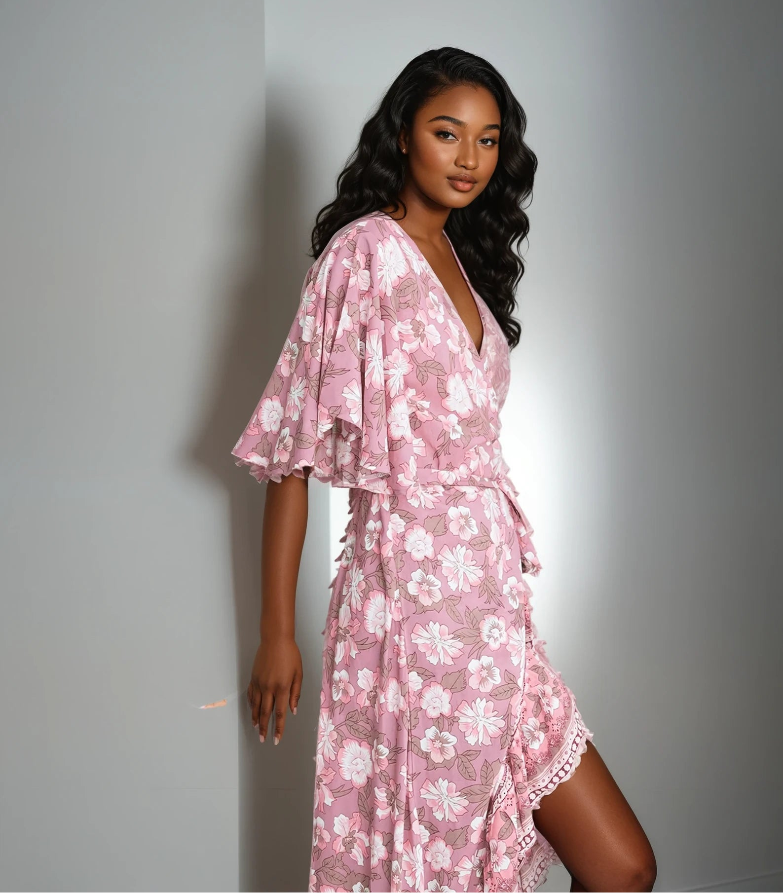 Dreamy Rayon Voile Wrap Dress