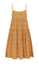 Golden Blooms Floral Vivien Midi Dress-5