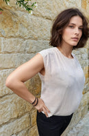 DAUCUS TOP Organic Muslin Sand Linen-7