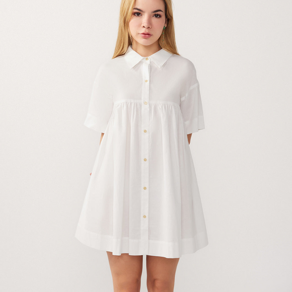 White_Organic_cotton_Shirt_Dress for Petities