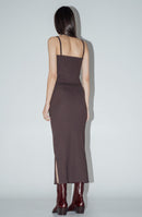 Rib Knit Midi Skirt in Ivory-7