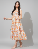 Sunny Hand-Printed Cotton Maxi Dress-3