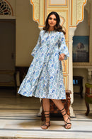 Padma Midi Dress - Blue Paisley