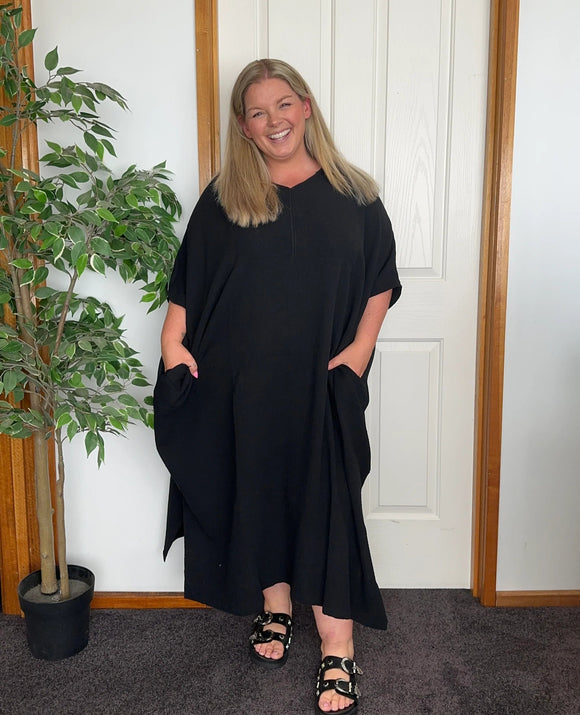 Shanti Cotton Gauze Kaftan ~ Pepper