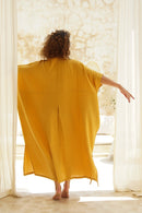 Shanti Cotton Guaze Kaftan - Tumeric