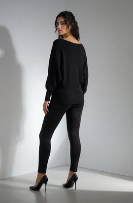 The Girlfriend Pant in Black - 0