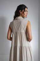 Campari Latte Linen Dress-6