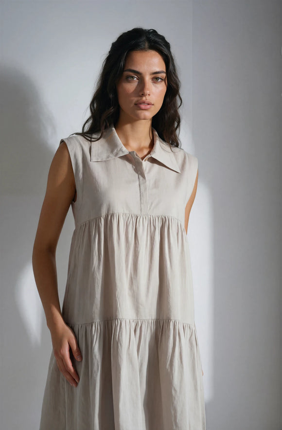 Campari Latte Linen Dress