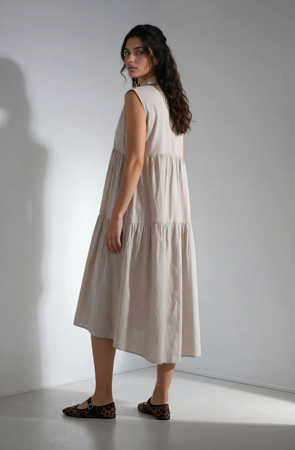 Campari Latte Linen Dress