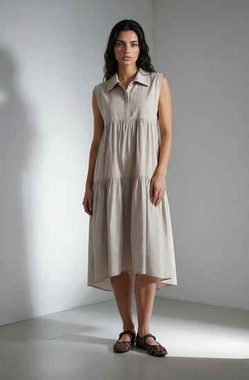 Campari Latte Linen Dress