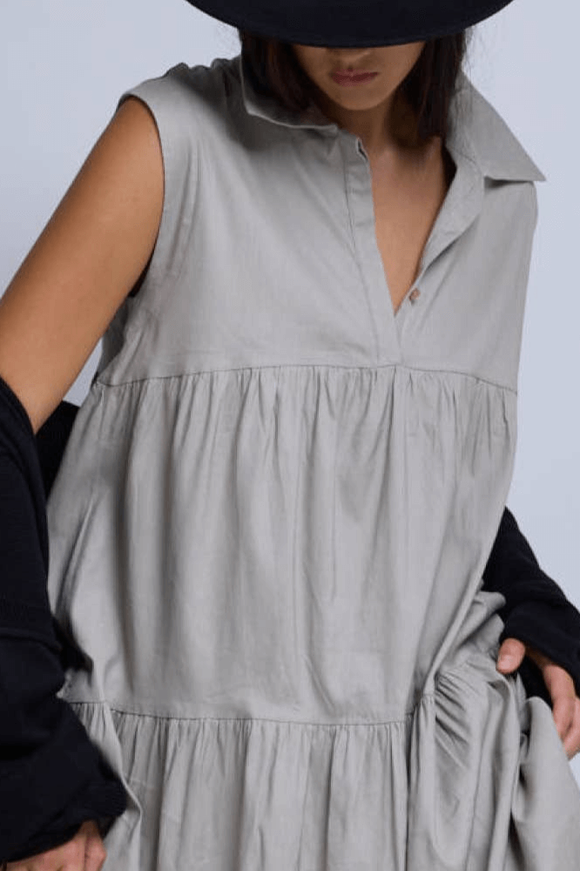 dref_by_d Campari Latte Linen Midi Dress at Style Society Marketplace