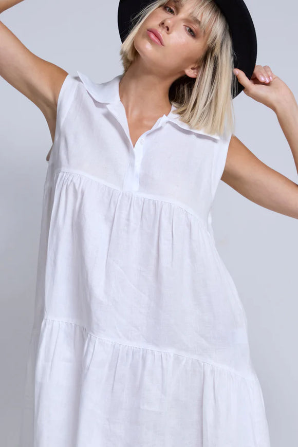 dref_by_d Campari White Dress - Sustainable Elegance Style Society White