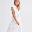 dref_by_d Campari White Dress - Sustainable Elegance Style Society White