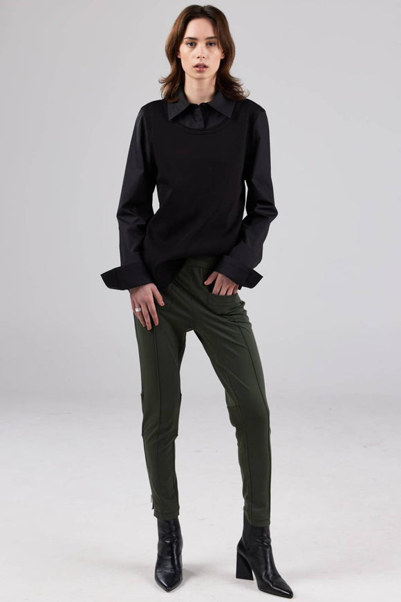 dref_by_d The Girlfriend Pant in Khaki Style Society Marketplace size up for model making the ladies / women pants slightly baggy