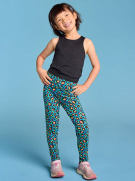 Neon Leopard - Bamboo Kids Leggings - Style Society Marketplace