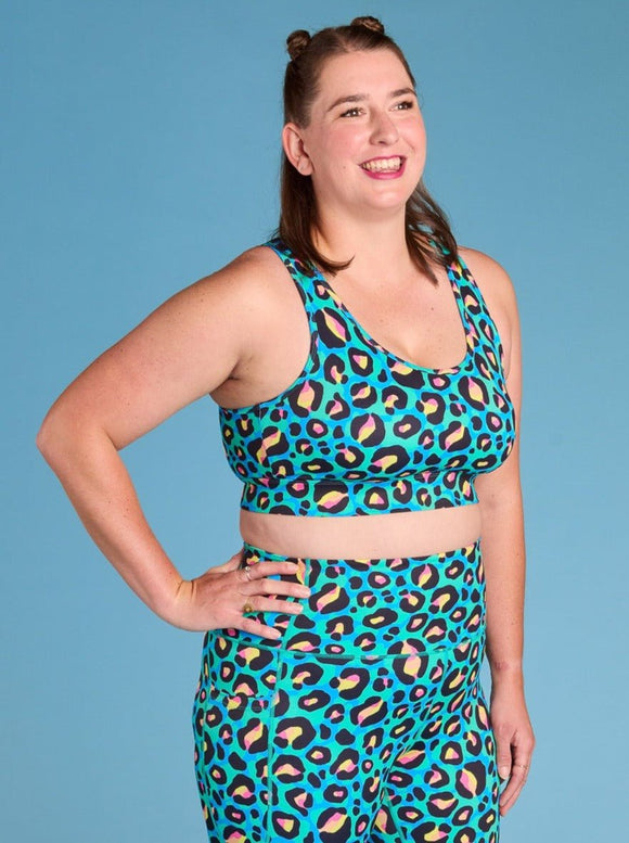 Neon Leopard Liberty Hookback Crop - Style Society Marketplace sets available