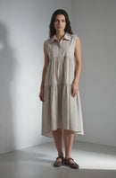 Campari Latte Linen Dress-7