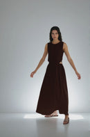 Minimalist Organic Jersey Dress with Vented Back-9