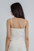 The Rib Knit Cami in Ivory-4